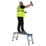 Folding Aluminium Work Platform 510mm x 1150mm Non-Slip 150kg Load Capacity