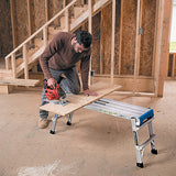 Folding Aluminium Work Platform 510mm x 1150mm Non-Slip 150kg Load Capacity
