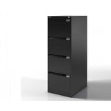 Bisley 4 Drawer Foolscap Filing Cabinet BS4G - Black