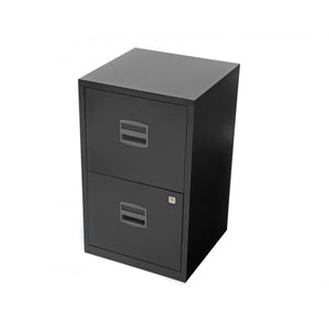 Bisley 2 Drawer A4 Filing Cabinet - Black