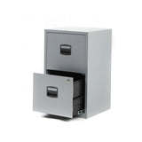 Bisley 2 Drawer A4 Filing Cabinet - Silver