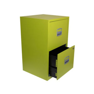 Bisley 2 Drawer Metal Filing Cabinet - Green