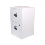 Bisley Metal Filing Cabinet 2 Drawer A4 - White