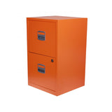 Bisley 2 Drawer Metal Filing Cabinet - Orange