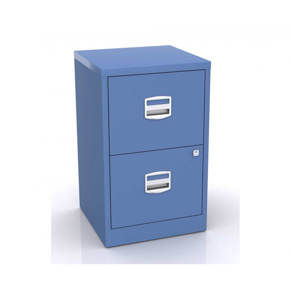 Bisley 2 Drawer A4 Filing Cabinet - Bisley Blue