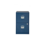 Bisley 2 Drawer Metal Filing Cabinet - Oxford Blue