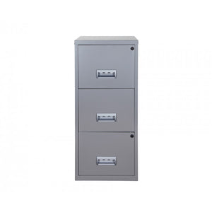 Pierre Henry 3 Drawer Maxi Filing Cabinet - Silver