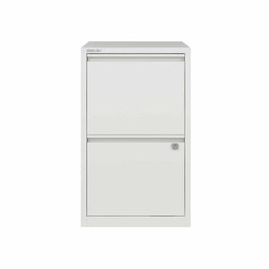 Bisley A4 2 Drawer Flush Front Filing Cabinet - Chalk