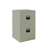 Bisley 2 Drawer Metal Filing Cabinet - Goose Grey