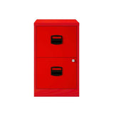Bisley 2 Drawer Metal Filing Cabinet - Red
