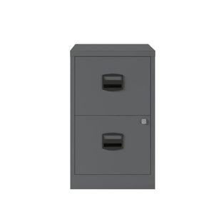 Bisley 2 Drawer Metal Filing Cabinet - Anthracite Grey