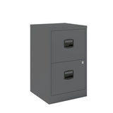 Bisley 2 Drawer Metal Filing Cabinet - Anthracite Grey