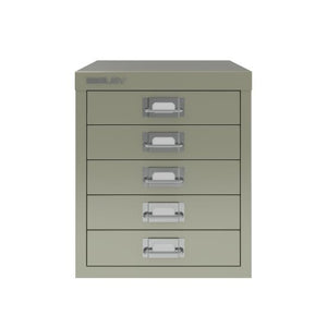 Bisley 5 Drawer Filing Cabinet - Goose Grey