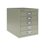 Bisley 5 Drawer Filing Cabinet - Goose Grey