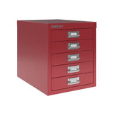 Bisley 5 Drawer Filing Cabinet - Cardinal Red