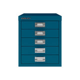 Bisley 5 Drawer Filing Cabinet - Azure