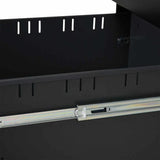 Hudson 3 Drawer Metal Filing Cabinet - Black