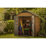 Keter Newton 7 x 7ft Double Door Outdoor Apex Plastic Garden Shed