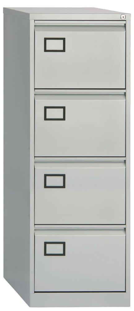 Bisley 4 Drawer Foolscap Filing Cabinet AOC4 - Goose Grey