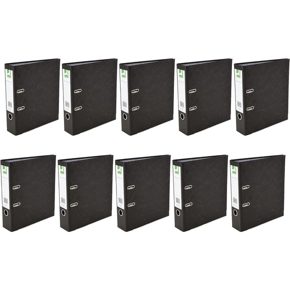 Q-Connect Lever Arch File A4 Black (10 Pack) KF20001