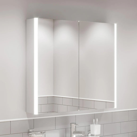 Bathroom LED Mirror Cabinet With Demister Pad & Shaver Socket - 700 x 800mm