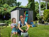 Keter Artisan 7 x 7ft Double Door Pent Outdoor Plastic Garden Shed