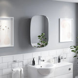Stylish Stainless Steel Bathroom Mirror Cabinet With Single Door - 450 x 600mm