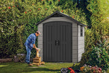 Keter Premier Outdoor Garden Storage Shed Grey - 7.5 x 7 ft