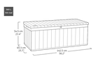 Keter Darwin 380L Outdoor Storage Box - Grey