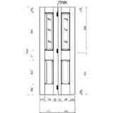 Wickes Cobham Glazed Oak 4 Panel Internal Bi-fold Door - 1981mm x 762mm