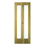 Wickes Oxford Fully Glazed Oak 2 Panel Internal Bi-Fold Door - 1981mm x 762mm