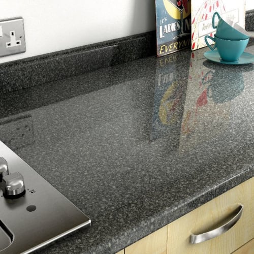 Wickes Laminate Worktop - Taurus Black Gloss 600mm x 38 mm x 3m – PrinceGB