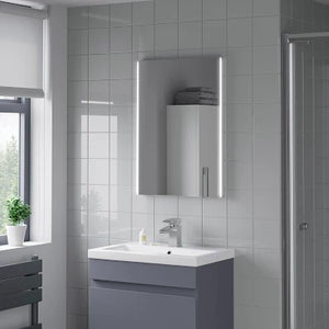 Bathroom Mirror with LED Lights 700 x 500mm - Battery Operated