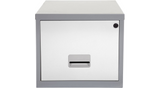 Pierre Henry Filing Cabinet 1 Drawer - Silver & White