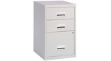 Pierre Henry 3 Drawer A4 Filing Cabinet - Grey