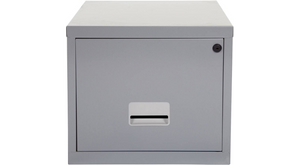 Pierre Henry Filing Cabinet 1 Drawer - Silver