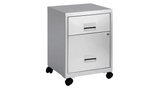 Pierre Henry Combi Filing Cabinet 2 Drawer - Silver