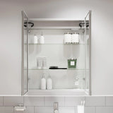 Bathroom LED Mirror Cabinet With Demister Pad & Shaver Socket - 700 x 800mm
