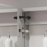 LED Aluminium Bathroom Mirror Cabinet Soft Close, Shaver Socket - 600 x 650mm