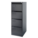 Bisley 4 Drawer Foolscap Filing Cabinet AOC4 - Black